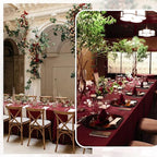 12 Pack Polyester Tablecloth Rectangle Tablecloth 60 x 102 Inch Burgundy Tablecloth for 6 Ft Rectangle Tables, Washable Fabric Table Covers Polyester Table Clothes for Wedding Parties Banque
