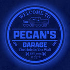 Custom Pickup Truck LED Sign – Personalized Color Changing Acrylic Wall Decor for Garage, Shop, or Man Cave (Garage 2, 12 INCHES)