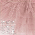 Dusty Rose Tulle Fabric Roll 6 Inch X 300 FT (100 Yards) Matte Tulle Ribbon Netting Mesh Spool for DIY Tutu Skirt Wedding Bow Gift Wrapping Baby Shower Christmas Party Halloween Decorations