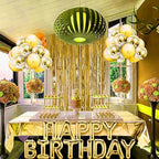 Gold Foil Fringe Curtain 3.3×8.3FT 6 Packs, Metallic Tinsel Curtains Party Streamers for Birthday Graduation Baby Shower Decoration (6pcs,3.3FT×8.3FT, Gold)