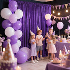 SquarePie Sequin Backdrop Curtain Not See Through Thick Glitter Background for Party 8FT x 8FT Purple