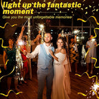 50 Pcs Wedding Fairy Wands with Bells Foil Tinsel Ribbon Stick Wands Tinsel Party Streamers with Bell Glittery Bridal Wedding Send Off Ideas Holiday Celebration (Champagne Gold)