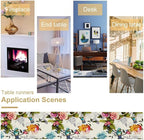 Hummingbird Table Runner,Vintage Floral Country Style Table Cloth Home Kitchen Restaurant Party Decoration 13x120 Inch