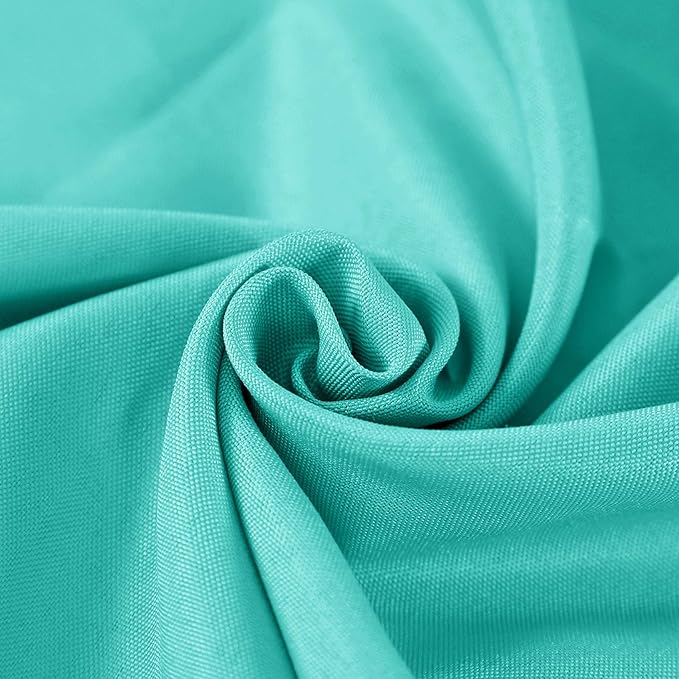 108 inch Round Tablecloth Washable Polyester Table Cloth Decorative Table Cover for Wedding Party Dining Banquet（108 inch,Turquoise）