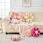 Flower Pillow, Soft Flower Decorative Throw Pillow, Cute Daisy Flower Shaped Seating Floor Cushion Room Décor Plush Pillows for Sofa Couch Bed (17.7 Inch, Light Pink)
