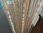 Hysenm Door String 39x79 Inch Curtains Champagne Panel Soft Balls Romantic Glitter Fringe Room Divider Home Décor Wedding Girls Bedroom Window Living Room Backdrop Party Doorways Closet Door,Champagne