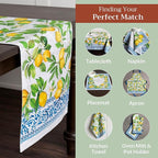 Maison d' Hermine Table Runner 100% Cotton Single Layer Table Runners 72 inches Long Decorative for Home Kitchen Dining Party Baby Shower Wedding Bridal Shower Spring Summer (Cedrat, 14.50" x 72")