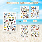 Ocean Animals Stickers 820 Count Sea Animal Fish Shark Stickers Party Favors Gifts Sticky Decor for Scrapbook Calendar Planner Gift Wrap Decor (Ocean)