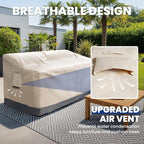 Extra Heavy Duty Outdoor Couch Cover Waterproof, Large 3-Seater Patio Sofa Cover, Lawn Patio Furniture Covers with Air Vent, 85"W x 37"D x 35"H