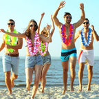 Luau Party Decorations, 36PCS Hawaiian Themed Leis Necklace Costume Accessories, Colorful Hawaiian Leis Tropical Theme Silk Flower Clothing Accessories Bulk, Hawaii Flower Lays Summer Pool Supplies