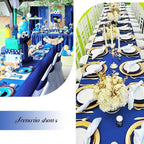 12 Pack Polyester Tablecloth 60 x 102 Inch Royal Blue Tablecloth for 6 Ft Rectangle Tables,Washable Fabric Table Covers Polyester Table Clothes for Wedding Parties Banque