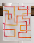 Maison d' Hermine Table Runner 100% Cotton Double Layer Table Runners 108 inches Long Decorative for Home Kitchen Dining Party Wedding Bridal Shower Spring Summer (Summer Maze, 14.50" x 108")