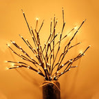 MENCH Branch Lights,6 Pcs Twig Light USB&Battery Powered 8 Flashing Modes by Remote Control.Branch Lights for Indoor and Outdoor, Light Up Decorations for Halloween Day and Christmas,Warm White
