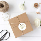 Andaz Press Personalized Round Circle Birthday Gift Tags, Metallic Gold Ink, Thanks for Coming to My 1st Birthday, 24-Pack, Custom Made Name