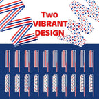 20 Pack Ribbon Dancer Wands for Patriotic Party Favors Supplies, Dancing Ribbon Stars and Stripes Streamers Ribbon Twirling Wand for Independence Day Labor Day Decorations Party Supplies