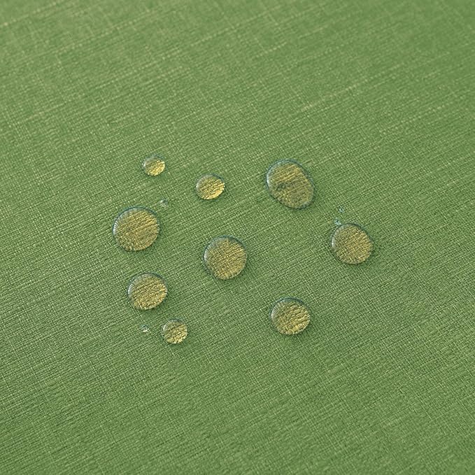 NLMUVW Round Table Cloth 36 Inch, Olive Green Linen Tablecloth Rustic Small Table Cover Water Resistant for Kitchen Dining Coffee