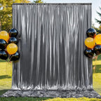 20x10 ft Wrinkle Free Black Silver Sequin Backdrop Curtain for Parties,Thick Not Fall Glitter Wedding Backdrop Drapes,4 Panels 5x10ft Shimmer Photo Back Drop Cloth for Birthday Photography Background