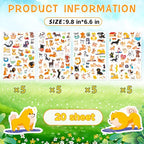 Cute Dog Stickers Puppy Pet Decal Sticker 780 Counts Party Gifts Goodie Bags Decor School Reward Animal Birthday Party Favors Vinyl Waterproof Dog Water Bottle Laptop Stickers Invitation Decor