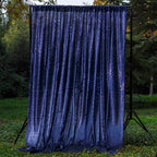 JYFLZQ Navy Blue Sequin Backdrop Curtains 2ft x 8ft 4 Panel Glitter Photo Booth Backdrops Sparkly Photography Background Drapes for Parties Wedding Bridal Showers