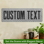 Custom Sign, Custom Street Sign, 11 Font Colors, 13 Font Styles, 4 Hole Options, 22 Sizes, 6x18 Inches, Rust Free DiBound, Fade Resistant, Made in USA by My Sign Center (Diamond Metal)