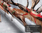 QGHOT Winter Tapestry Wall Hanging Winter Forest Backdrop Christmas Snowy Deer Wall Decor Snow Elk Tapestries for Bedroom Living Room Dorm Party Decoration, Large