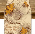 Vintage Bee Table Runner, Rustic Retro Wildflowers Print Home Farmhouse Table Cover for Party Indoor Outdoor Decoration Kitchen Dining Table Decor, 13x120inch