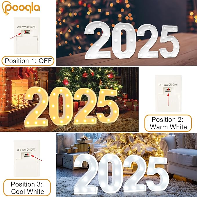 Pooqla 18th Birthday Decoration for Girls Boys, Decorative LED Light Up Numbers, Marquee Numbers 18 Sign for Party Backdrop 18th Wedding Anniversary Decor, Warm White and Cool White Number 18