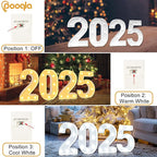 Pooqla 50th Birthday Decoration for Woman Man, Decorative LED Light Up Numbers, Marquee Numbers 50 Sign for Party Backdrop 50th Wedding Anniversary Decor, Warm White and Cool White Number 50
