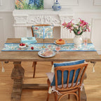 patdrea Linen Leopard Animal Table Runner Farmhouse for Home Kitchen Dining Decor Parties Family Dinners Christmas,12 x 102