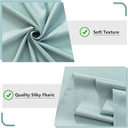 MYSKY HOME Light Green Backdrop Curtains for Parties, Weddings, Stage & Photography - 5ft x 10ft, 2 Panels