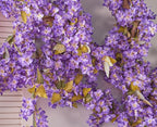 Flower Garland, Artificial Hydrangea Vine Flowers, Hanging Fake Hydrangeas Vine for Room Anniversary Wedding Birthday Christmas Wall Arch Decor, 2 Pcs, Floral Garland, Purple Flower