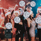 4pcs Disco Round Foldable Hand Fan Japanese Foldable Fan Style Handheld Compact Cooling Fans,Round Folding Fan for Outdoor Games,Xmas Decoration,Festival,Party Favors,Travel,Events