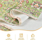 Snycler Table Runner Boho Table Runners Vintage Elegant Farmhouse Table Center Linen Decor for Home Dining Party Entrance (13x72 Inch) Green