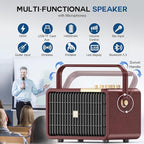 320W Peak Power Karaoke Machine with Rich Deep Bass for Adults Portable Bluetooth Singing PA Speaker System Bass/Treble Adjustment with 2 UHF Wireless Microphones for Home Party Wedding Outdoor