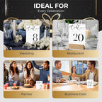 26 Pieces Table Numbers for Wedding Reception, Table Number 1-25 with Head Table Card, Double Sided Contemporary Table Number Design, 4x6" Wedding Table Numbers, Matte Lamination Table Number Cards