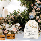 Winnie Cards and Gift Sign, Classic Pooh Thank You Wooden Sign, Classic Winnie Bridal Shower Baby Shower Favors, Thank You for Your Gift and Well Wishes Sign with Stand 9 * 11IN