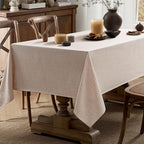 MIULEE Natural Linen Tablecloth 60x84 Inch Rectangle Table Cloth Waterproof,Stain Resistant & Wrinkle Resistant for Dining Party Wedding