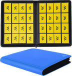 Premium 1000+ Pockets Card Binder,16 Pockets Trading Card Binder Ringless Side Loading Trading Card Album Folder for TCG -Light Blue