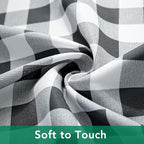 Biscaynebay Fabric Tablecloths 70x70 Square, Black/Grey Scottish Plaid Card Table Cloth Folding Table Cover Water Resistant for Dining, Kitchen, Wedding and Parties, etc Machine Washable