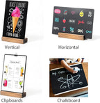 Chalkboard Sign - 8.7x12 in Decorative Family Message Board with Base