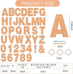 BEISHIDA 116 PCS Glitter Color Orange DIY Letter Banner Kit Make Your Own Banner，Including 111 Letters and Numbers 3 Rope and 6 Threading Device,Customized for Birthday Halloween Wedding Party Decor