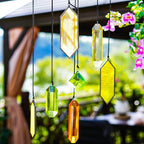 HDCRYSTALGIFTS 7pcs Crystal Sun Catchers for Windows Hanging - Stained Glass Suncatchers for Indoor Garden Christmas Tree Decorations (Fairy Tale Forest Design)