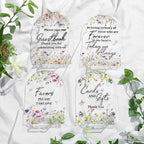 4 Pcs Flower Acrylic Wedding Signs for Ceremony and Reception Guest Book Wedding Cards and Gifts Sign Please Take One Couple Loving Memory table Decor(Flower)