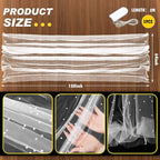 10 ft 4 x 120 Inch White Wedding Tulle Table Skirt with LED Lights White Pearl Chiffon Birthday Table Runner Tulle Sweetheart Decor Pearl Arch Decorations Outside Baby Shower Ceremony (Plug in Type)