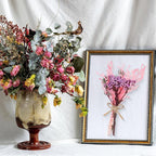 12/24 Pack Dried Flowers for Vase Various Mini Bouquet Dried Small Wildflowers Natural Real Flowers Bulk for Crafts DIY Wedding Decor (12, Pink)
