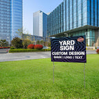 Custom Yard Signs with Metal Stakes (24”x18”) – by DreamController | Personalized Lawn Signs for Businesses, Events & Campaigns | HD Printed Outdoor Signage | Made in USA
