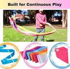 Ribbon Dancing Wands 20pcs Pack, Party Favor for Girls Birthday Party Supplies, Gymnastic Party Favors for Kids Outdoor Games (Mixed Color with White Handle, 20pcs set)