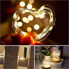 Twinkle Fairy Lights Battery Powered 3 Modes with Timer Firefly Lights 20 LED on 7.2feet Silvery Copper Wire for DIY Wedding Party Christmas Halloween Centerpiece Decorations 15 Pack (Warm White)