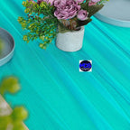 MDS Halloween Chiffon Table Runner - 5 Pack, 29 x 170 Inches, 14ft Each - Sheer Spooky Table Runners for Haunted House Parties, Trick-or-Treat Tables, Witchy Décor, Wedding & Events - Peacock Blue