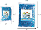 Galashield Flat Glass Marbles for Vases Blue Glass Gems Beads Pebbles Vase Filler (5 LBS, Approx. 540 PCS)